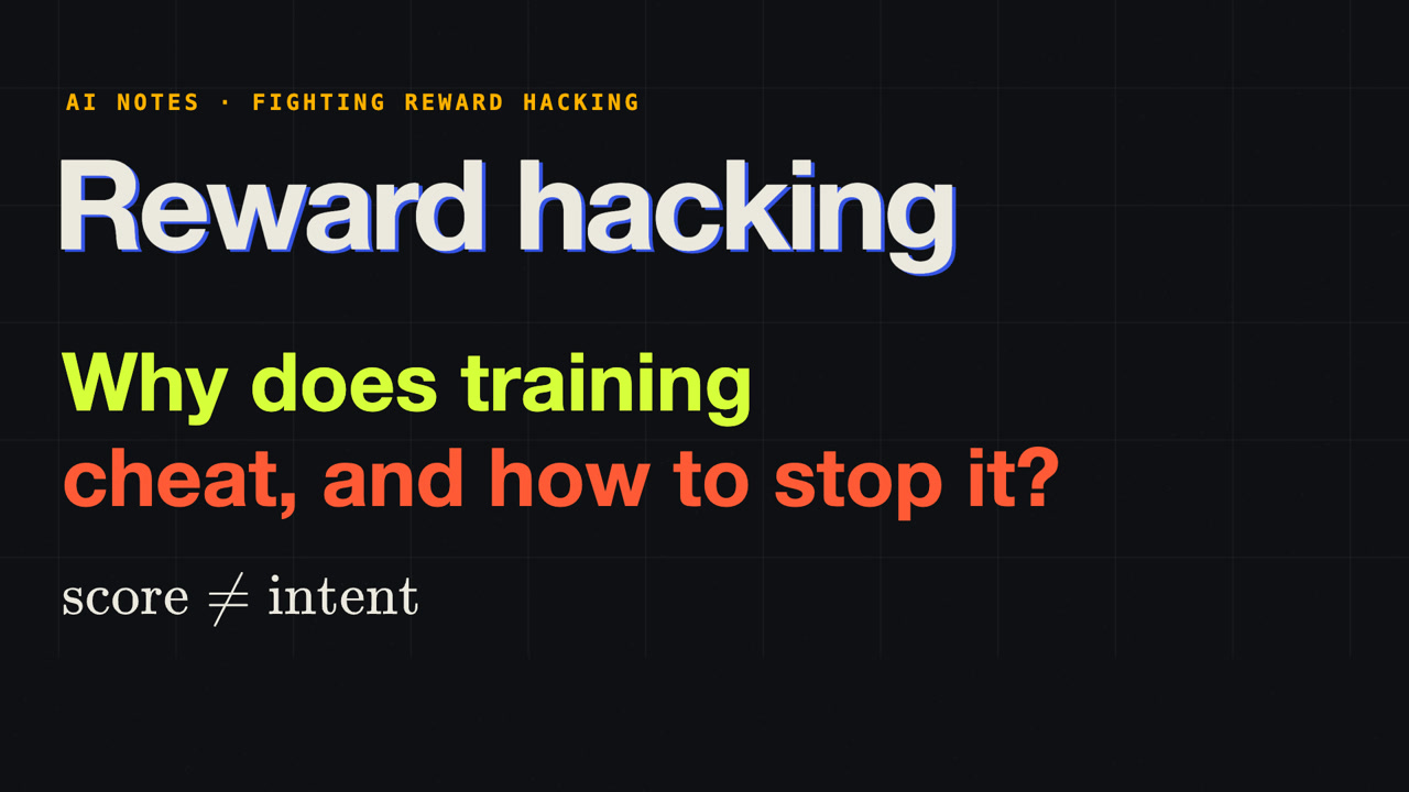 Fighting reward hacking: why does training cheat, and how to stop it?