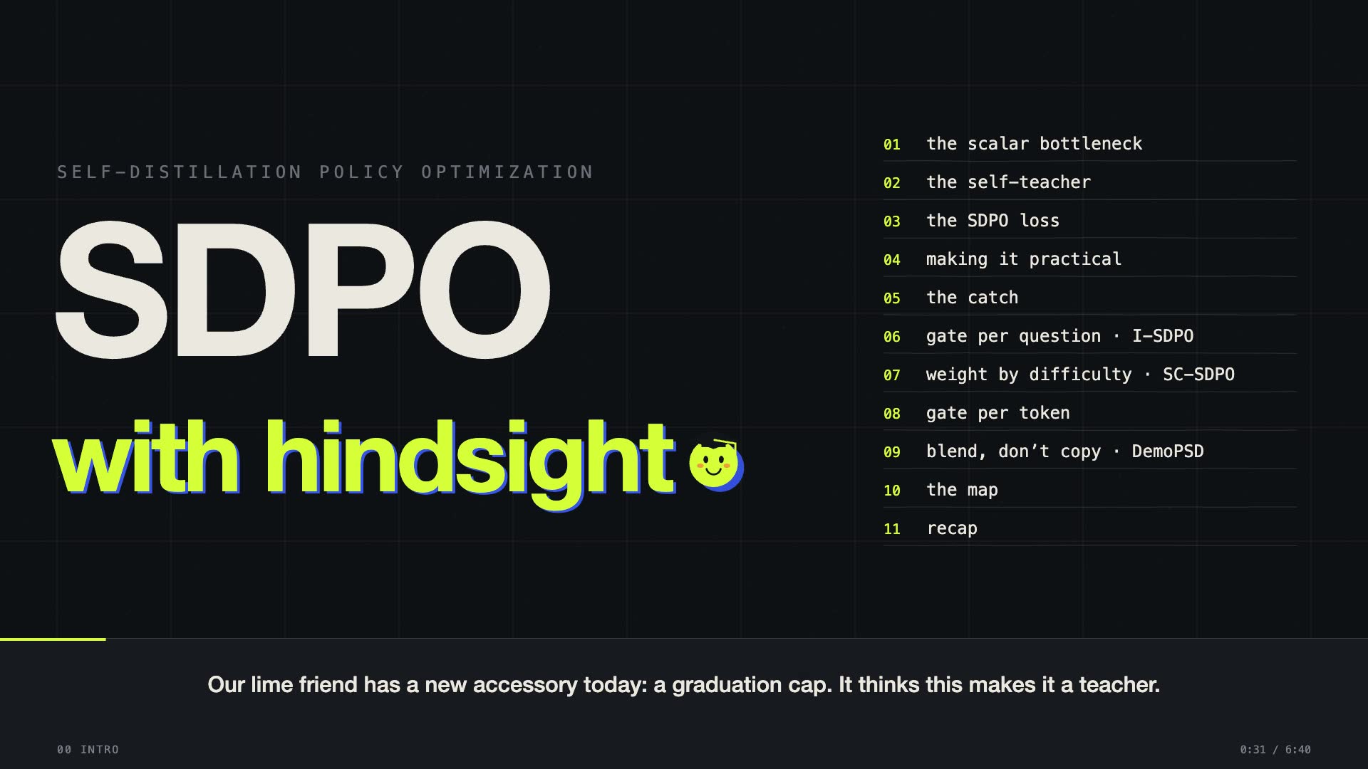 SDPO with hindsight — when not to follow the teacher